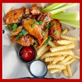 Chicken Wingettes Basket and Platter